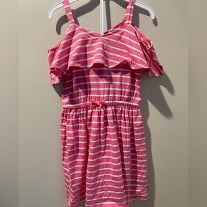 Nautica Pink and White Striped Kids One Piece